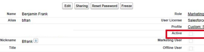 User is deactivated but still appears in forecast result.